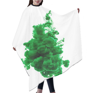 Personality  A Drop Of Green Paint Dissolved In Water. Hair Cutting Cape