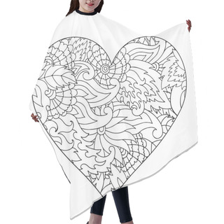 Personality  Hand Drawn Flower Heart For Adult Anti Stress. Hair Cutting Cape