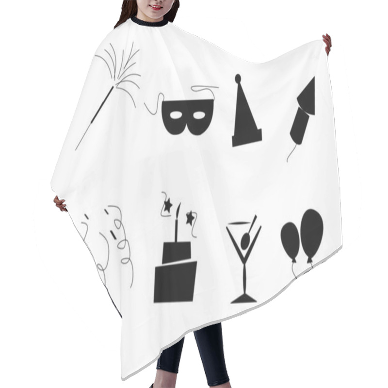 Personality  Retro Party Items Outlines Hair Cutting Cape