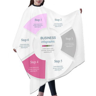 Personality  Vector Infographic Template Hair Cutting Cape