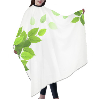 Personality  Branch With Fresh Green Leaves Hair Cutting Cape