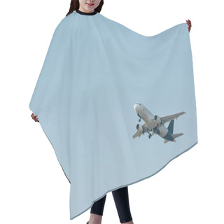 Personality  Commercial Jet Plane Taking Off In Blue Sky With Copy Space  Hair Cutting Cape