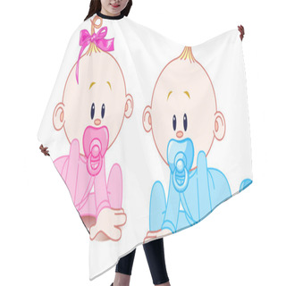 Personality  Two Babies Hair Cutting Cape