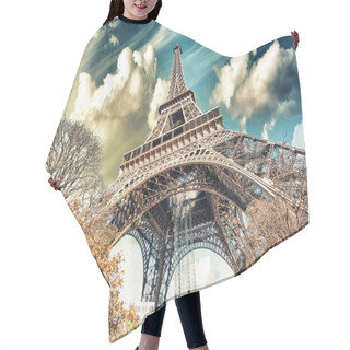 Personality  Wonderful Street View Of Eiffel Tower And Winter Vegetation - Paris Hair Cutting Cape