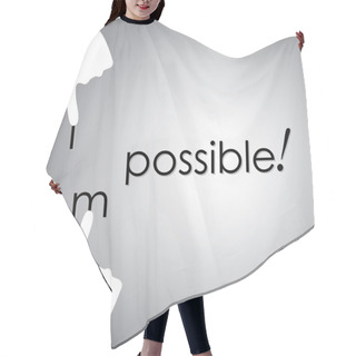 Personality  Vector Design Of Transforming Impossible To Possible By Hand Hair Cutting Cape