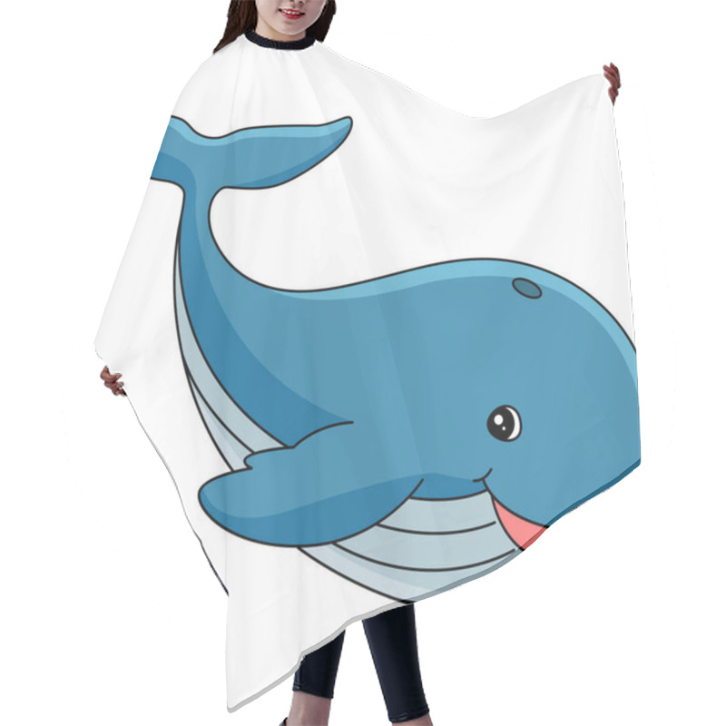 Personality   Whale Cartoon Colored Clipart Illustration Hair Cutting Cape