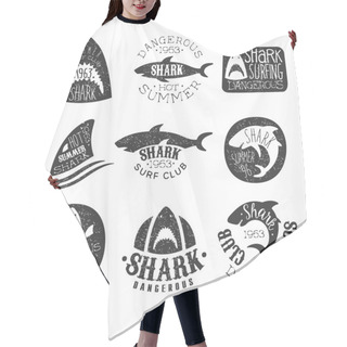 Personality  Shark Surf Club Logo Set   Hair Cutting Cape