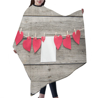 Personality  Red Heart Paper Cut And Greeting Card  Hair Cutting Cape