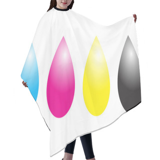 Personality  Color CMYK Icon Set Hair Cutting Cape