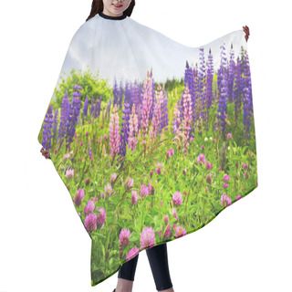 Personality  Purple And Pink Wildflowers Hair Cutting Cape