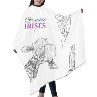 Personality  Graphic Illustration Of Irises Hair Cutting Cape