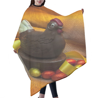 Personality  Easter - Chocolate Hen And Eggs Hair Cutting Cape