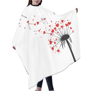 Personality  Valentine's Background With Love Dandelion. Hair Cutting Cape