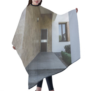 Personality  Entrance Door To New Contemporary House  Hair Cutting Cape