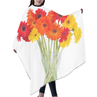Personality  Gerbera Flowers In Vase Hair Cutting Cape