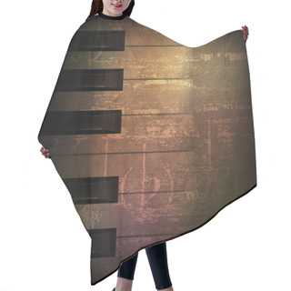 Personality  Abstract Grunge Piano Background With Piano Keys Hair Cutting Cape