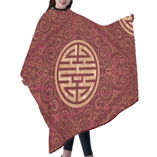 Personality  Vector Seamless Chinese Pattern Hair Cutting Cape
