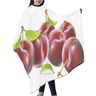 Personality  Plums With Leaves Hair Cutting Cape