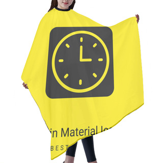 Personality  Alarm Clock Minimal Bright Yellow Material Icon Hair Cutting Cape