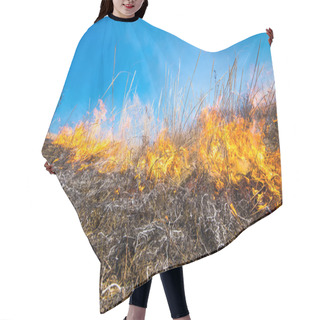 Personality  Wild Grass On Fire Hair Cutting Cape