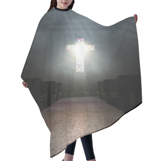 Personality  Stained Glass Window Crucifix Church Hair Cutting Cape