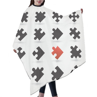 Personality  Jigsaw Pieces Hair Cutting Cape
