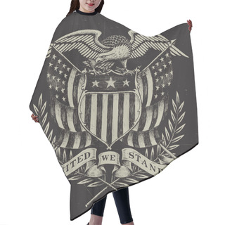 Personality  Hand Drawn American Eagle Hair Cutting Cape