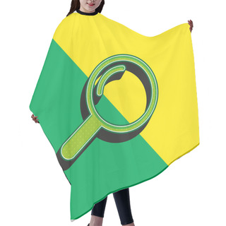 Personality  Airport Searchor Green And Yellow Modern 3d Vector Icon Logo Hair Cutting Cape
