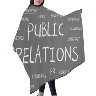 Personality  Public Relations Word Cloud Hair Cutting Cape