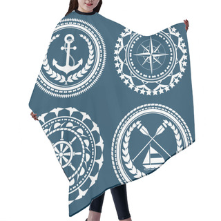 Personality  Nautical Symbols Hair Cutting Cape