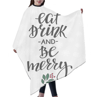 Personality  Christmas Calligraphy Postcard  Hair Cutting Cape