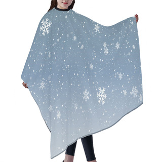 Personality  Snowflake Background. Falling Snow. Vector Hair Cutting Cape