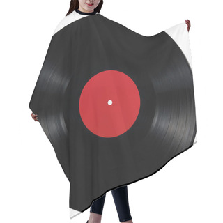 Personality  Black Vinyl Lp Album Disc Record, Isolated Long Play Disk Blank Label Red Hair Cutting Cape