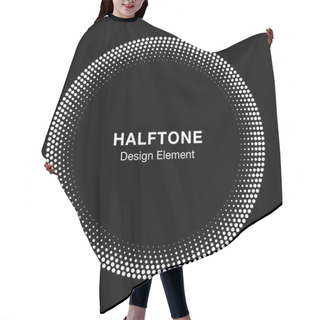 Personality  White Abstract Halftone Circle Logo Design Element Hair Cutting Cape