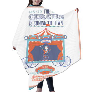 Personality  Circus Wagon Hair Cutting Cape