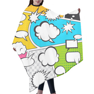Personality  Comic Speech Bubbles Hair Cutting Cape