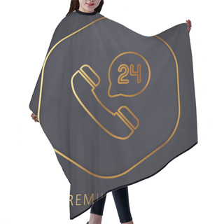Personality  24 Hours Golden Line Premium Logo Or Icon Hair Cutting Cape