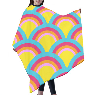 Personality  Rainbow Pattern Hair Cutting Cape