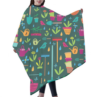 Personality  Garden Banner Vector Illustration   Hair Cutting Cape