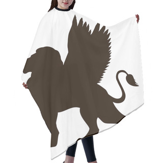 Personality  Lioness With Wings. Vector Drawing Hair Cutting Cape