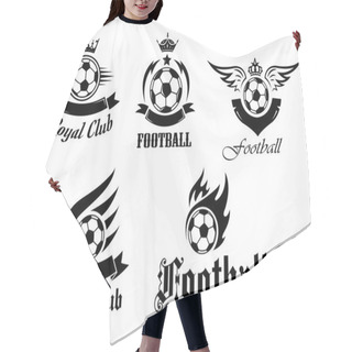 Personality  Soccer And Football Emblems Set Hair Cutting Cape