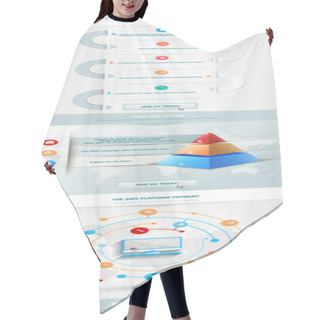 Personality  Infographics Element With  Pyramid Hair Cutting Cape