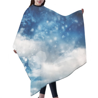Personality  Brilliant Winter Sky Background Hair Cutting Cape