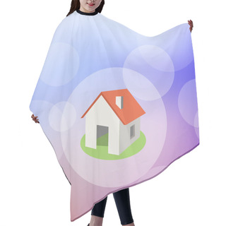 Personality  Vector Illustration Of Home Hair Cutting Cape