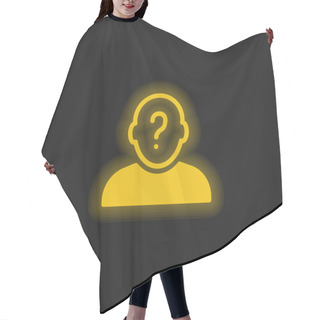 Personality  Anonymous Yellow Glowing Neon Icon Hair Cutting Cape