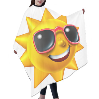 Personality  Smiling Summer Sun Character Hair Cutting Cape