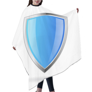 Personality  Blue Glass Shield Icon Hair Cutting Cape