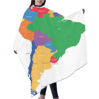 Personality  Colorful South America Map Hair Cutting Cape