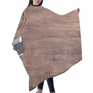 Personality  Camera And Sunglasses On Wooden Desk Hair Cutting Cape
