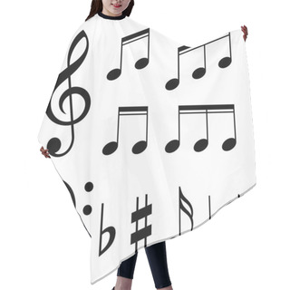 Personality  Set Of Music Notes Hair Cutting Cape